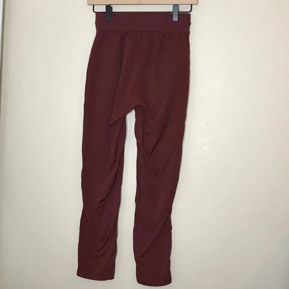 Lululemon Beyond the Studio Pant Slim High Rise Oxblood Yoga Pilates Athleisure